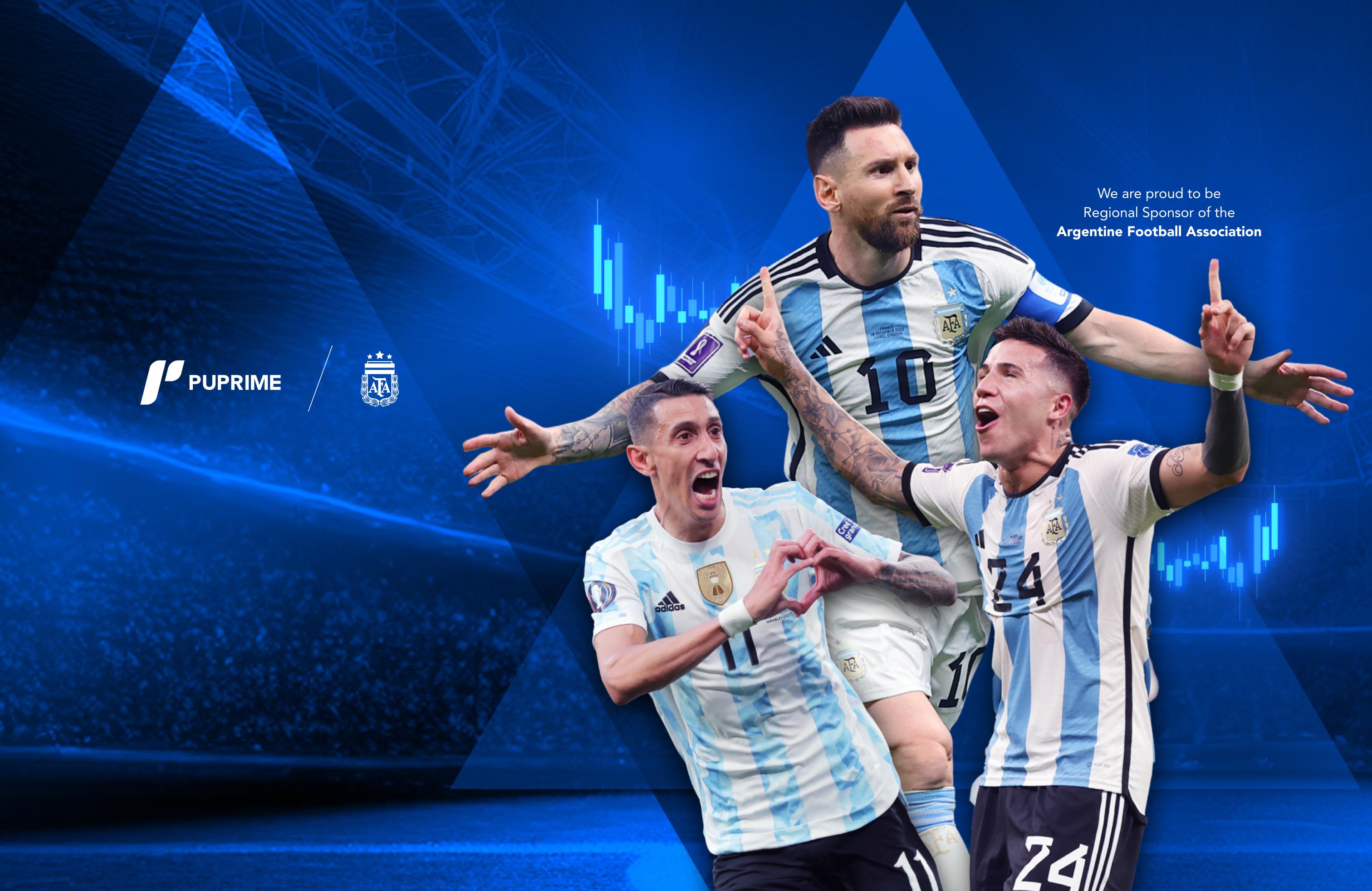 PU Prime — Regional Sponsor of the Argentine Football Association, featuring Argentine football players